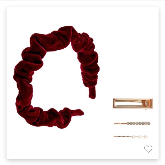 SCUNCI VELVET HEADBAND AND HAIRCLIPS SET NWT - Picture 3 of 13